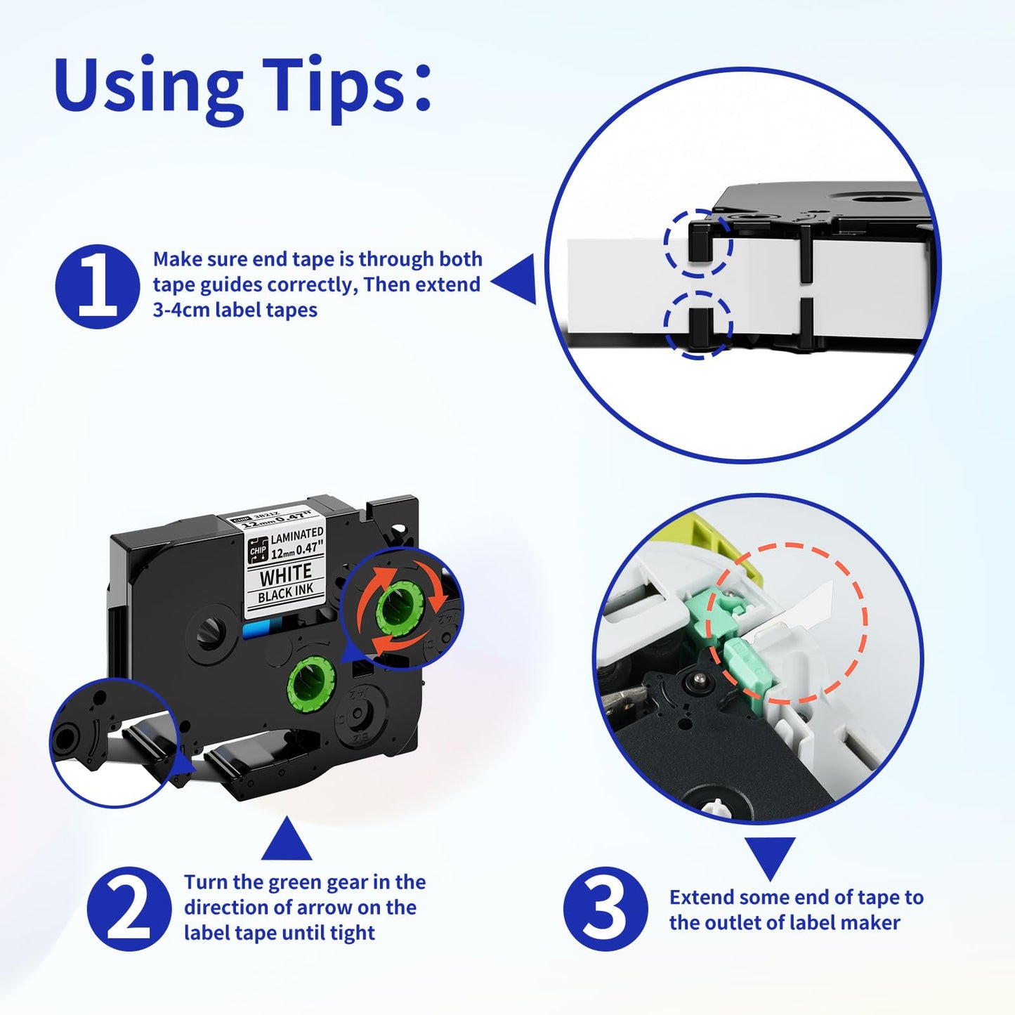 VolenGo 12mm 0.47 inch TZe-231 Label Tape Compatible with Brother P-Touch PT-D210 PT-H110 PT-D220 PTD400 PTD410 Label Maker, 1/2'' Black on White P Touch TZe TZ Tape, Laminated, 4 Packs - 3B21Z