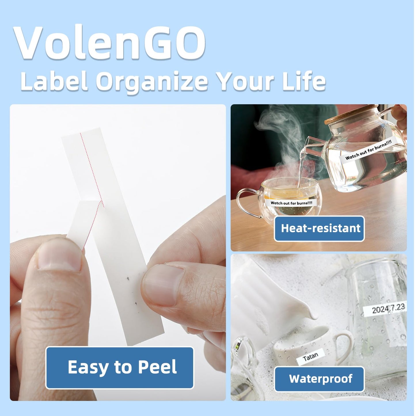 VolenGo 12mm 0.47 inch TZe-231 Label Tape Compatible with Brother P-Touch PT-D210 PT-H110 PT-D220 PTD400 PTD410 Label Maker, 1/2'' Black on White P Touch TZe TZ Tape, Laminated, 4 Packs - 3B21Z
