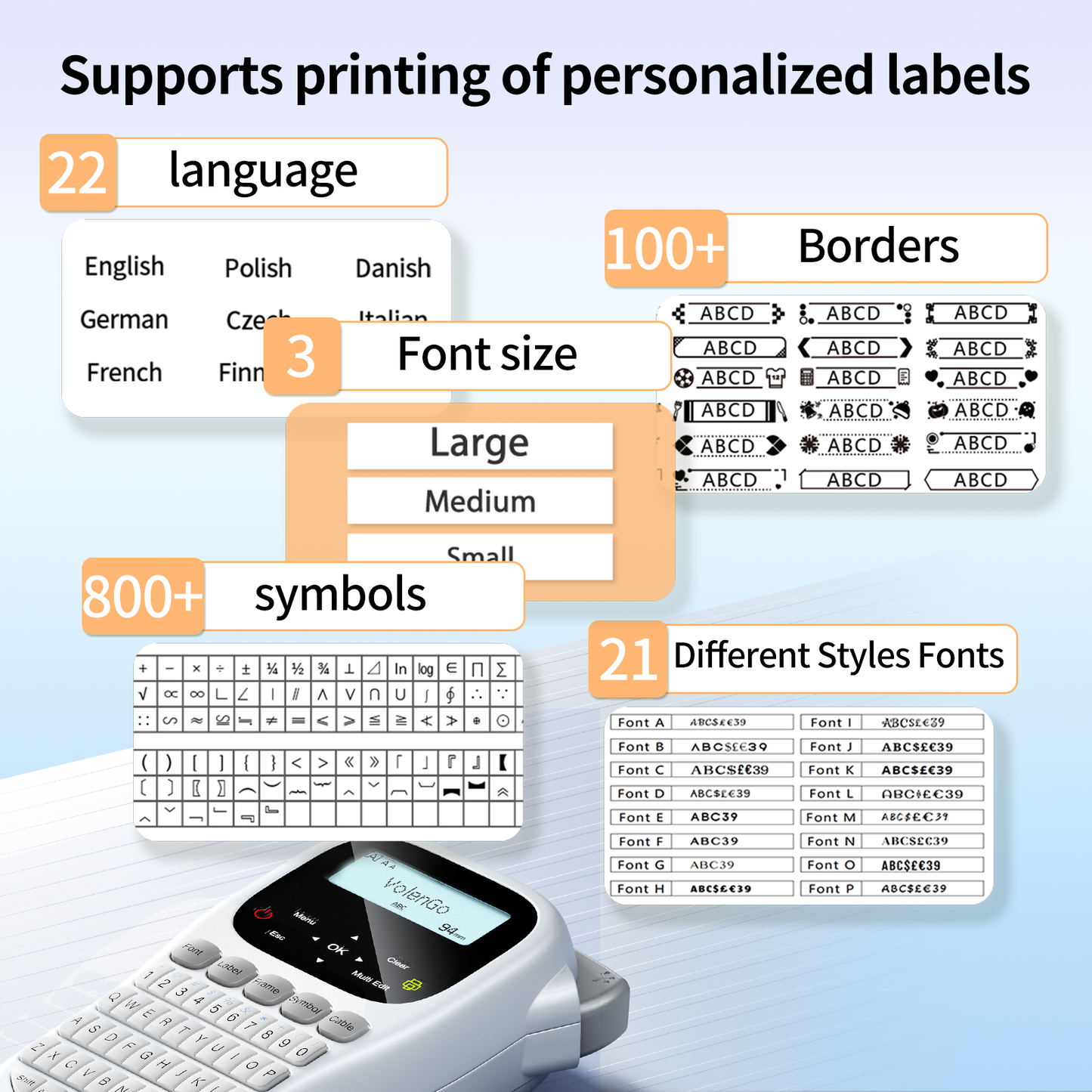 H1100 Label Maker Machine with Tape