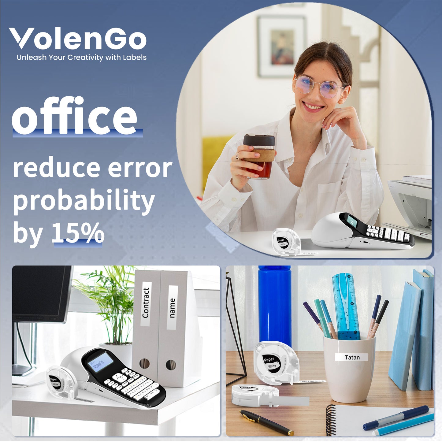 VolenGo Q5-TA231 Label Maker Tape Replacement for Dymo Label Maker Refills White Paper 91330 10697,Compatible with Dymo Letratag Refills 12mm x 4m,for Letra Tag LT100H 200B QX50, 3-pack