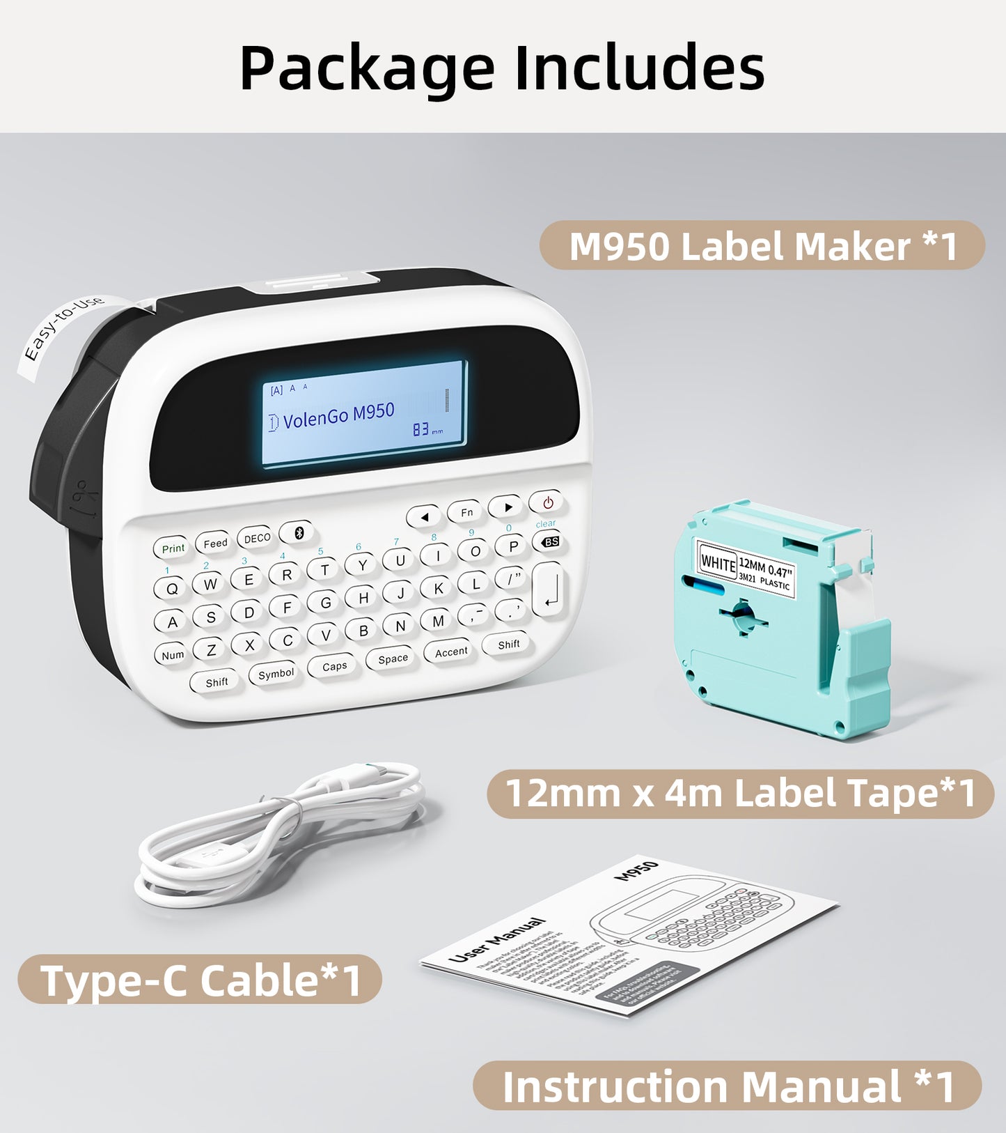 M950 Label Maker Machine with Tape
