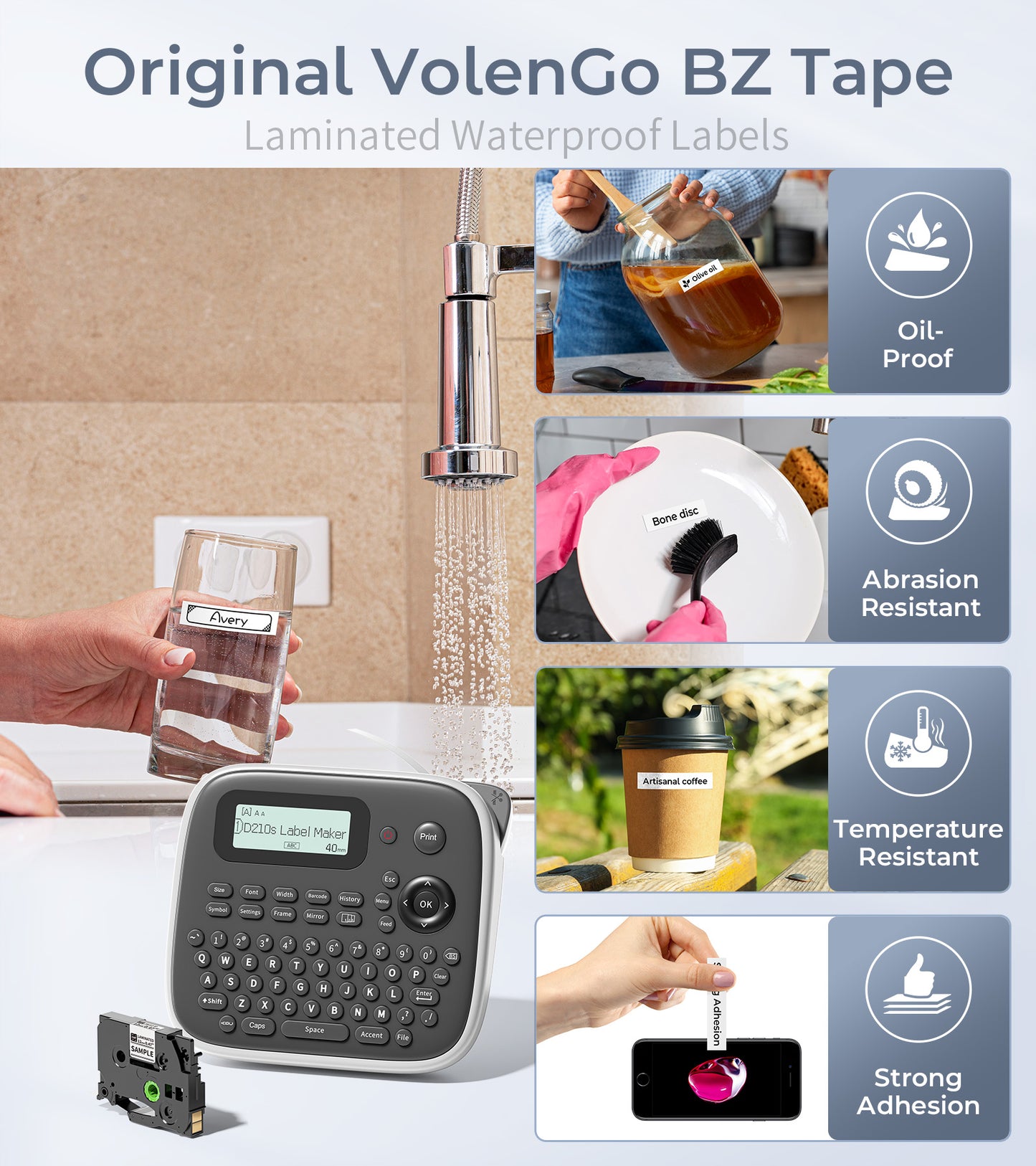 D210s Label Maker Machine with Tape