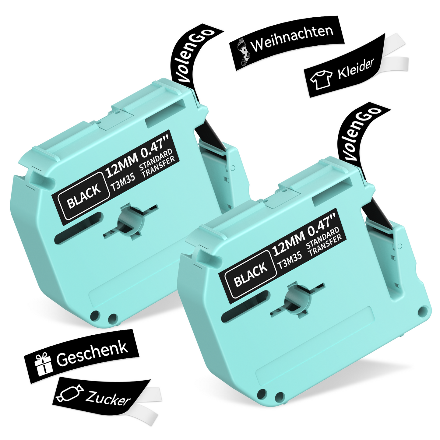 VolenGo T3M35 Compatible with Brother M-K231 12 mm Label Tape, Compatible with Brother M-K231S M-K231 MK231S M-K231BZ Label Tape for Brother PT-55/PT-60/PT-65/PT-70/PT-80/PT-85/PT-90/PT-M95