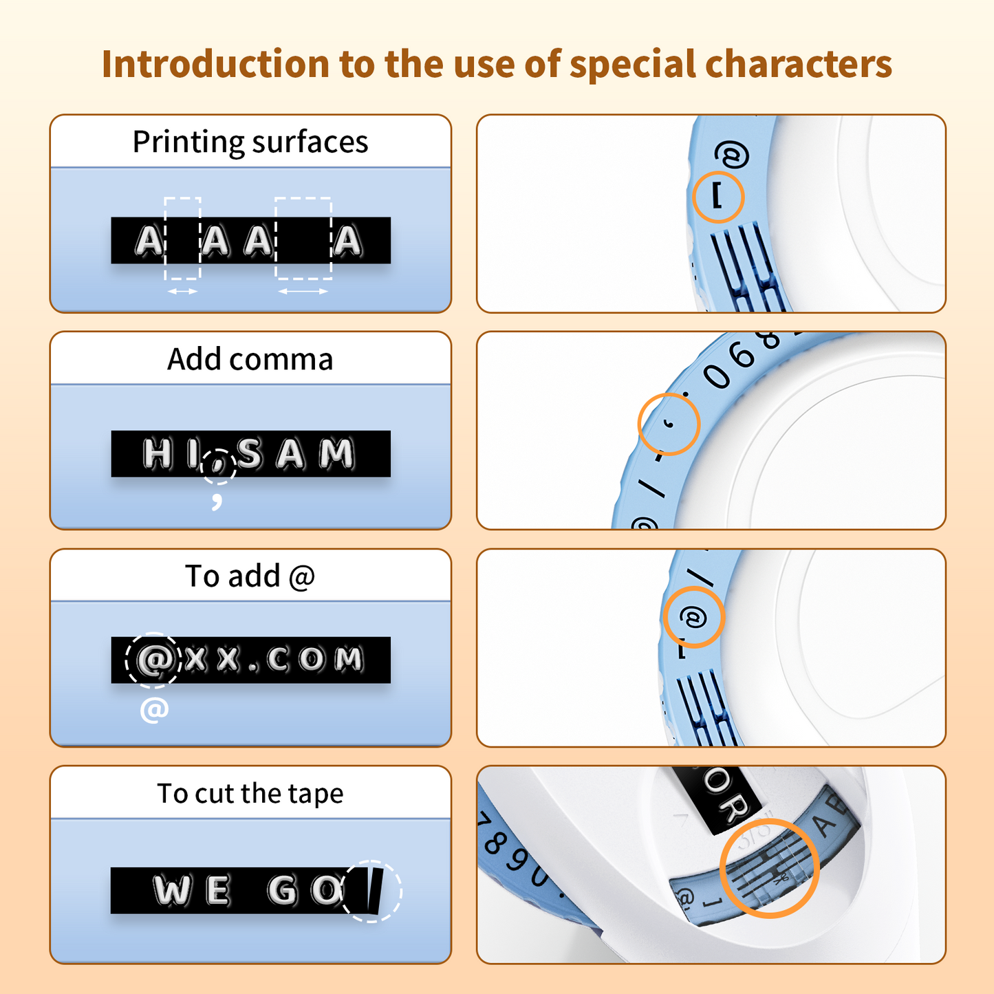 Volengo Omega S Embossed Machine / Embossing Label Maker / 3D Labelling Machine, with 5 Rolls of Label Tape, Label Embossing Machine 9mm, Blue Embossing Label Maker, Suitable for Home, DIY Design